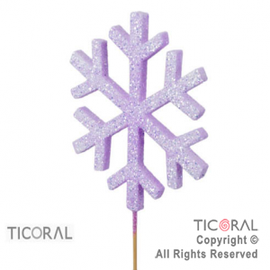ADORNO PINCHE COPO DE NIEVE GRANDE LILA TELGO GIBRE x1